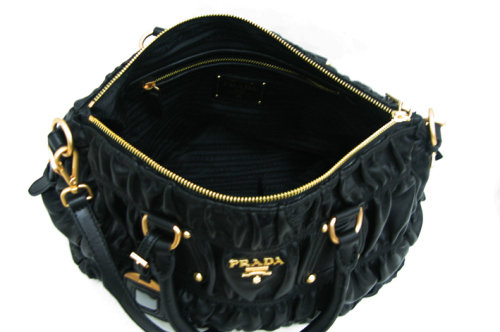 2014 Prada tessuto gauffre nappa leather tote bags BR4674 blackfor sale - Click Image to Close